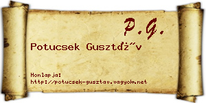 Potucsek Gusztáv névjegykártya